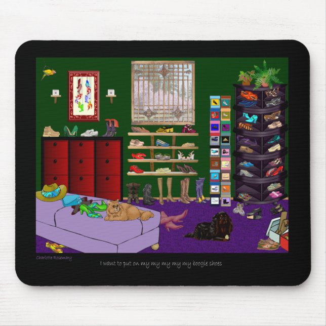 Mousepad Tapete do rato da sala dos calçados (Frente)