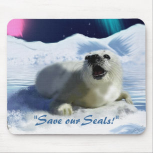 Mousepad Tapete do rato da Selo-Caça do selo de harpa da