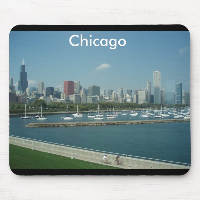 Mousepad Tapete do rato da skyline de Chicago (Frente)