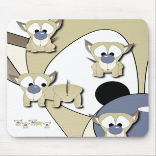 Mousepad Tapete do rato da surpresa do filhote de cachorro