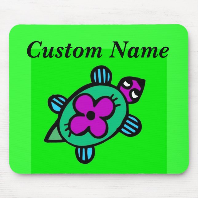 Mousepad Tapete do rato da tartaruga (Frente)