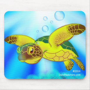 Mousepad Tapete do rato da tartaruga de mar