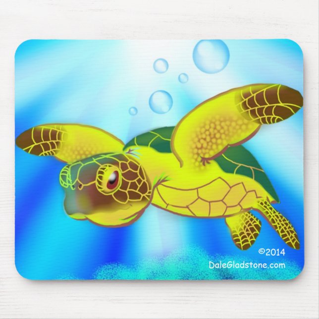 Mousepad Tapete do rato da tartaruga de mar (Frente)