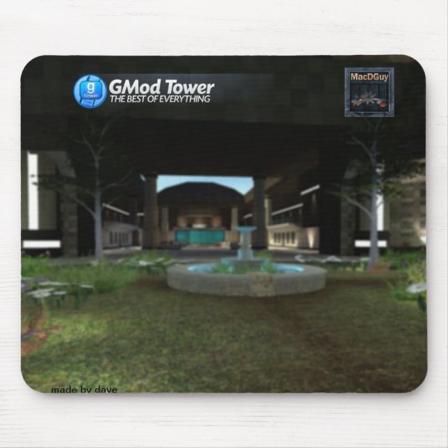 Mousepad Tapete do rato da torre de GMod (Frente)