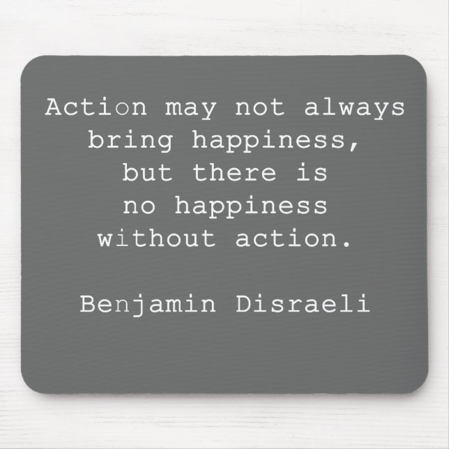 Mousepad Tapete do rato das cinzas das citações de Disraeli (Frente)