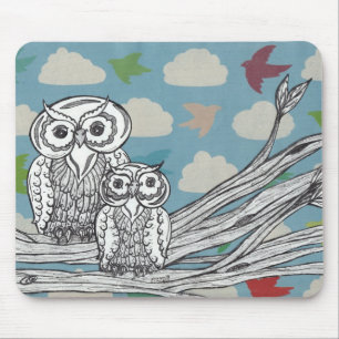 Mousepad Tapete do rato das corujas 07