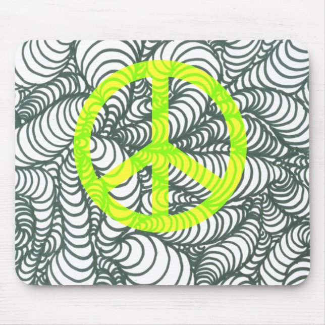 Mousepad Tapete do rato das torções da agitação e do sinal (Frente)