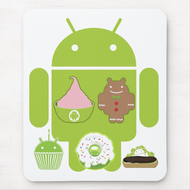 Mousepad Tapete do rato das versões do Android (Frente)