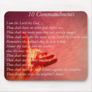 Mousepad Tapete do rato de 10 mandamentos