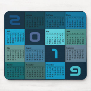 Mousepad Tapete do rato de 2019 calendários