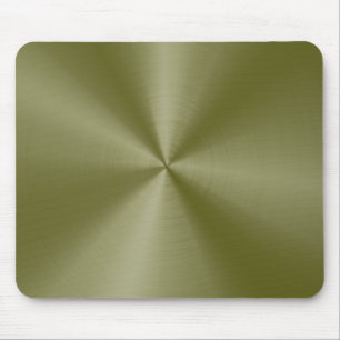 Mousepad Tapete do rato de aço inoxidável verde-amarelo
