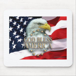 Mousepad Tapete do rato de América dos deus abençoe