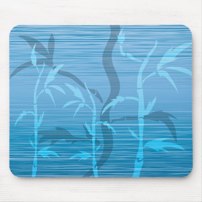 Mousepad Tapete do rato de bambu azul (Frente)
