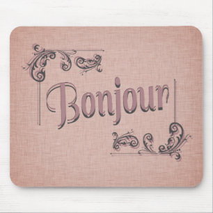 Mousepad Tapete do rato de Bonjour