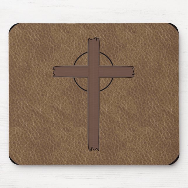 Mousepad Tapete do rato de couro marcado do olhar (Frente)