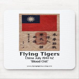 Mousepad Tapete do rato de Flying Tigers - Chit do sangue