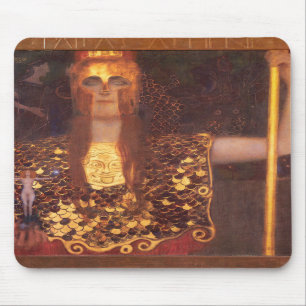 Mousepad Tapete do rato de Gustavo Klimt Minerva Pallas