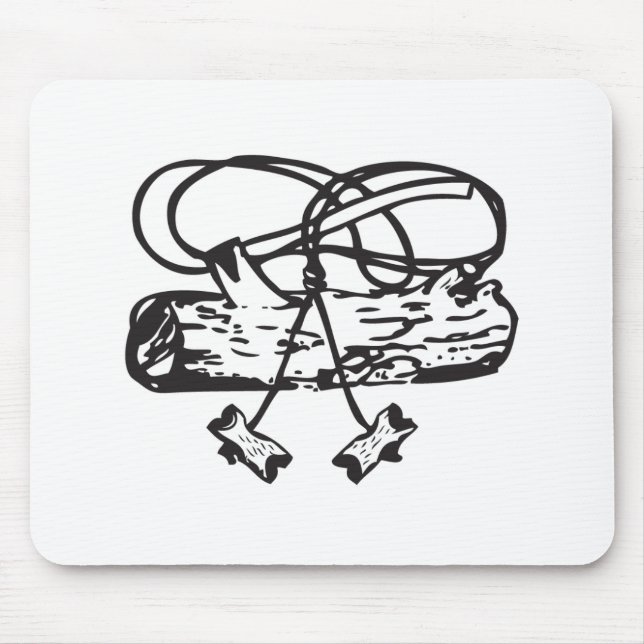 Mousepad Tapete do rato de madeira do Machado-n-Registro do (Frente)