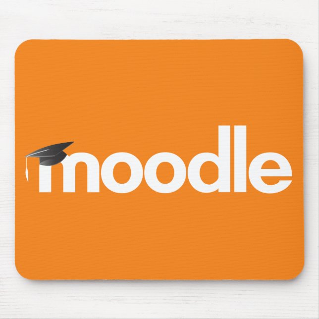 Mousepad Tapete do rato de Moodle - laranja (Frente)