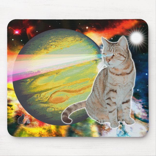 Mousepad Tapete do rato de Mossbody do Laser-Gato (Frente)