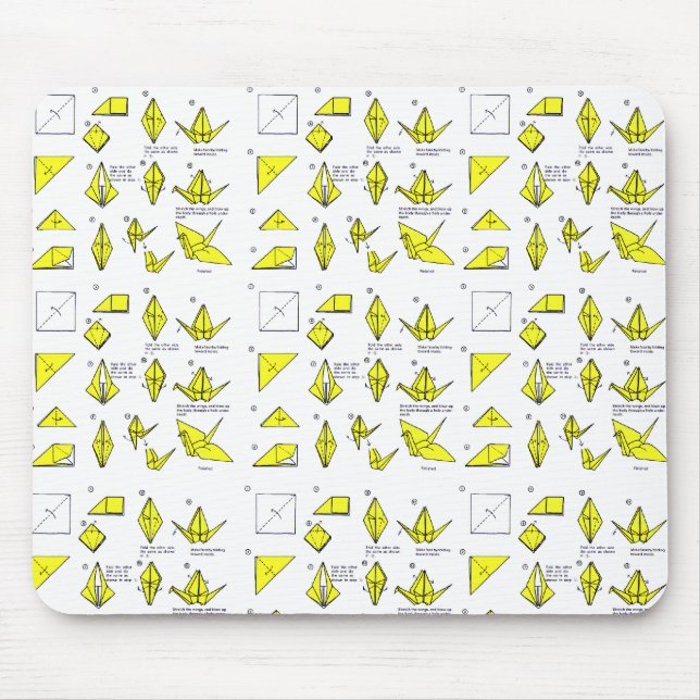 Mousepad Tapete do rato de Origami (Frente)
