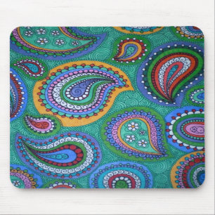 Mousepad Tapete do rato de Paisley do primavera
