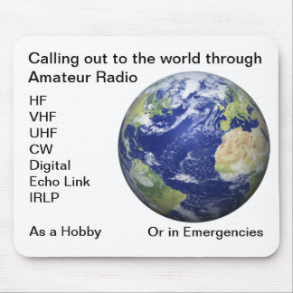 Mousepad Tapete do rato de rádio amador do mundo