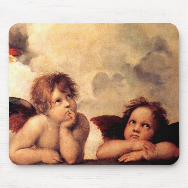 Mousepad Tapete do rato de Sistine Madonna dos querubins de (Frente)