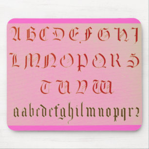 Mousepad Tapete do rato do alfabeto