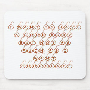 Mousepad Tapete do rato do amante do chocolate