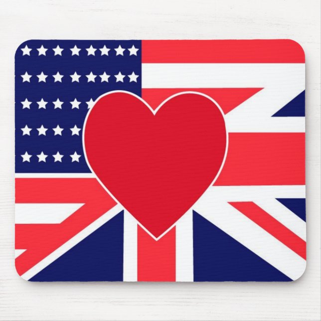 Mousepad Tapete do rato do amor de USA/UK (Frente)