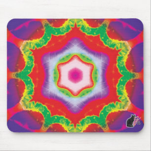 Mousepad Tapete do rato do caleidoscópio do "mandril"