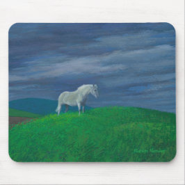 Mousepad Tapete do rato do cavalo branco