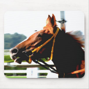 Mousepad Tapete do rato do cavalo de raça do puro-sangue