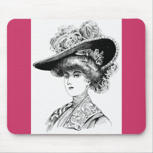 Mousepad Tapete do rato do chapéu das senhoras