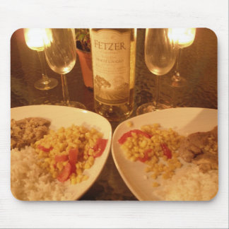 Mousepad Tapete do rato do comensal da luz da vela