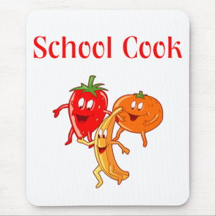 Mousepad Tapete do rato do cozinheiro da escola