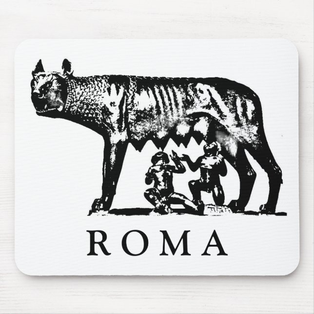 Mousepad Tapete do rato do Ela-Lobo de ROMA (Frente)