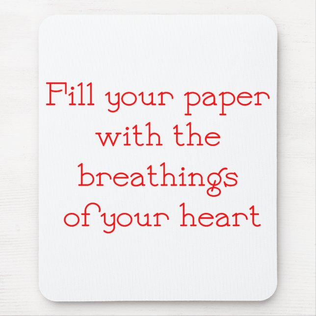 Mousepad Tapete do rato do escritor (Frente)