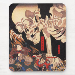 Mousepad Tapete do rato do esqueleto de Kuniyoshi