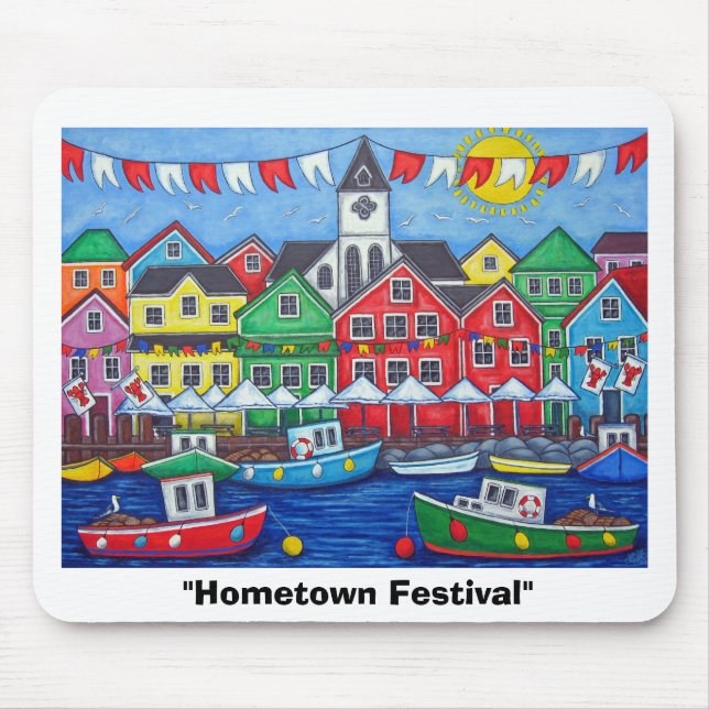Mousepad Tapete do rato do festival da cidade natal (Frente)