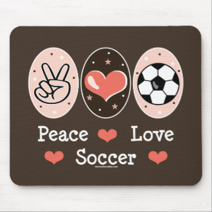 Mousepad Tapete do rato do futebol do amor da paz