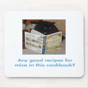 Mousepad Tapete do rato do gatinho do livro de receitas