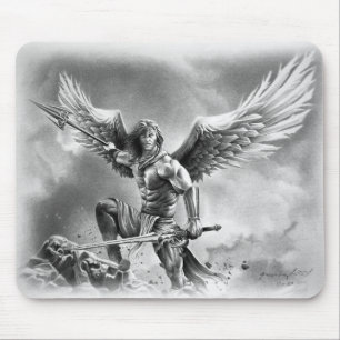 Mousepad Tapete do rato do GUERREIRO do ANJO