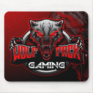 Mousepad Tapete do rato do jogo do bloco de lobo