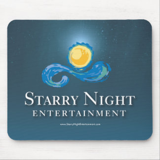 Mousepad Tapete do rato do logotipo da noite estrelado