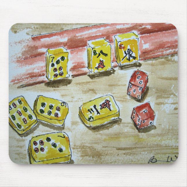 Mousepad Tapete do rato do Mah Jongg (mahjong) (Frente)