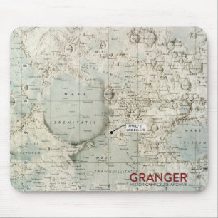 Mousepad Tapete do rato do mapa da lua