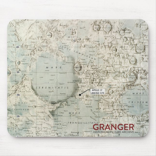 Mousepad Tapete do rato do mapa da lua (Frente)