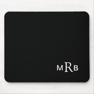 Mousepad Tapete do rato do monograma com suas iniciais